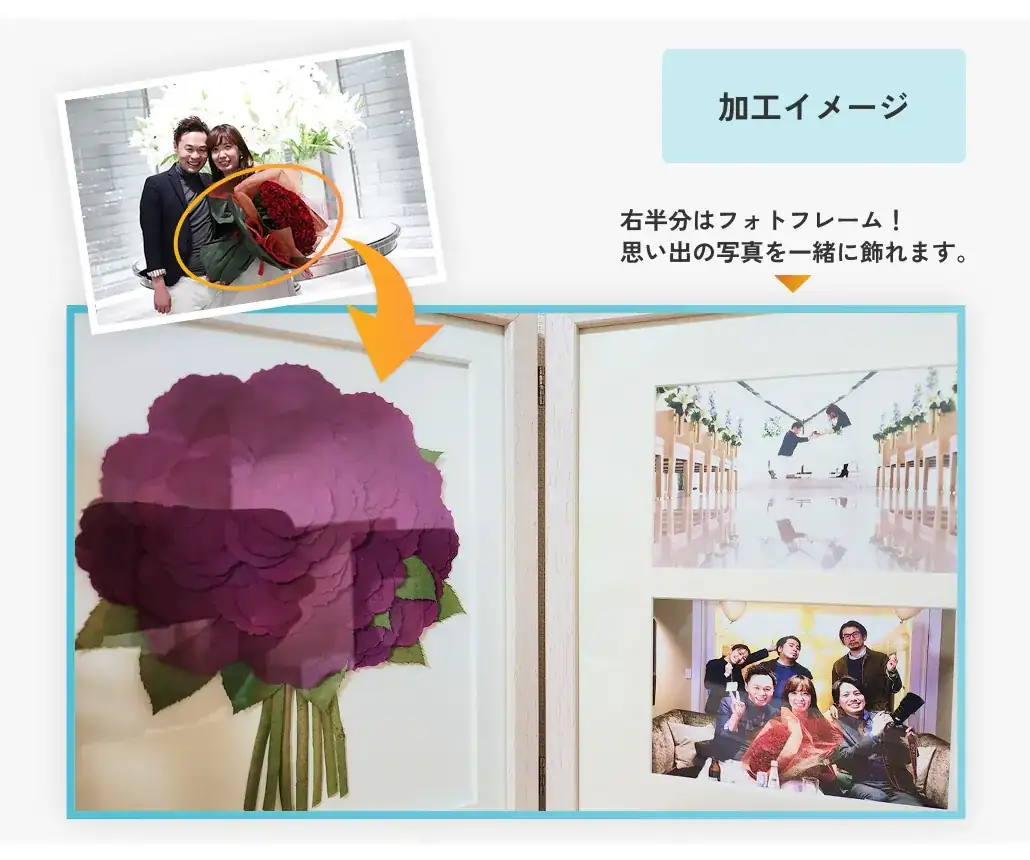 バラの花束 永久加工