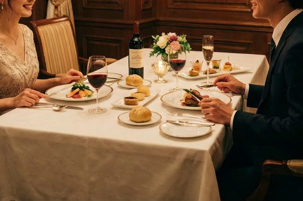 レストランでのディナーのイメージ