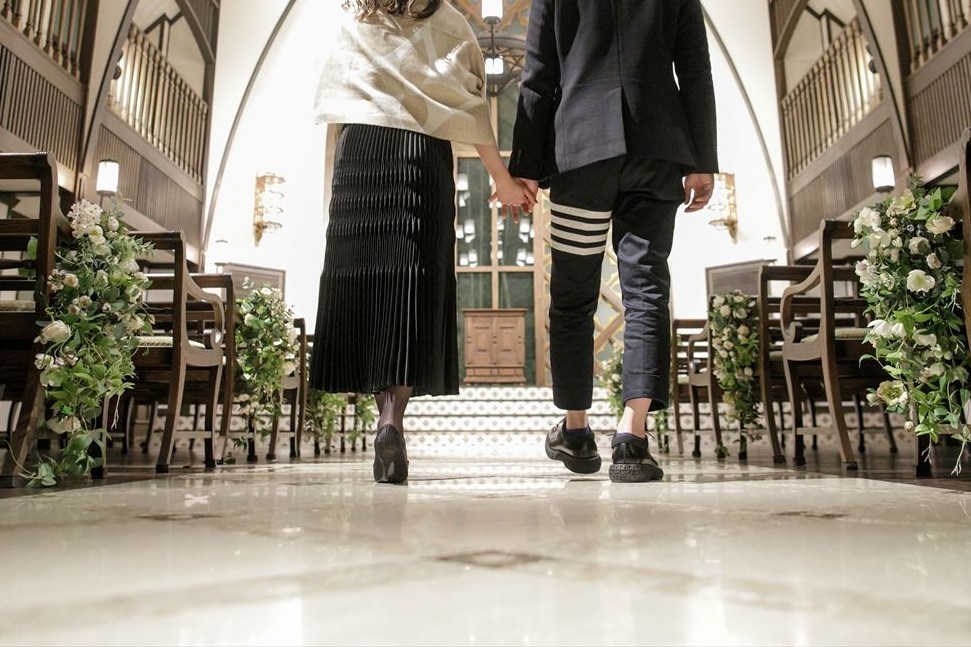 フォーチュンガーデン京都のチャペルでのプロポーズの様子