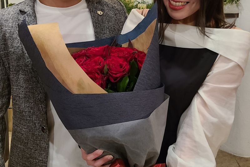 エッジフォワードのプロポーズプランナーが用意した花束