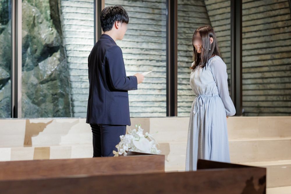 プロポーズプランナーを通して行われた手紙でのプロポーズの様子